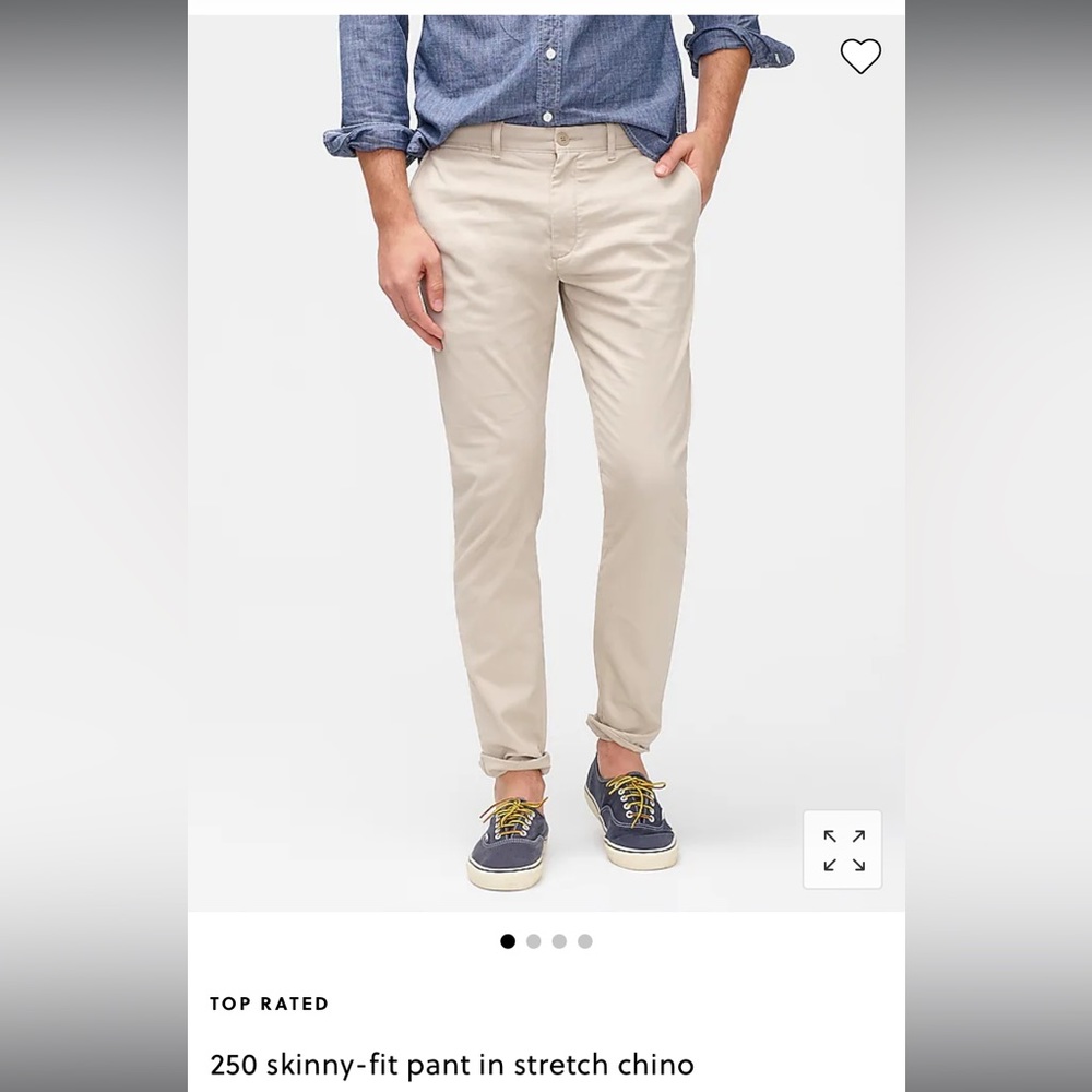 JCrew Stretch Chino Skinny Fit Stone (Size: 30x32)